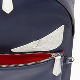 MEN'S FENDI BACKPACK Blue nylon and leather backpack