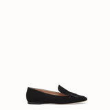 WOMEN'S FENDI Flat loafers in black nubuck