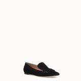 WOMEN'S FENDI Flat loafers in black nubuck