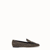WOMEN'S FENDI Multicolor fabric flat loafers