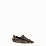 WOMEN'S FENDI Multicolor fabric flat loafers