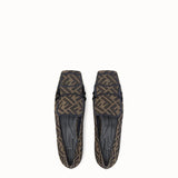 WOMEN'S FENDI Multicolor fabric flat loafers