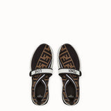 WOMEN'S FENDI Black fabric sneakers