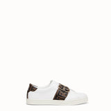 WOMEN'S FENDI White leather sneakers