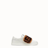 WOMEN'S FENDI SNEAKERS White leather slip-ons
