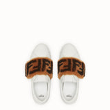WOMEN'S FENDI SNEAKERS White leather slip-ons