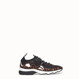 WOMEN'S FENDI Brown technical mesh sneakers