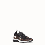 WOMEN'S FENDI Brown technical mesh sneakers