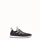 WOMEN'S FENDI Black satin sneakers