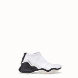 WOMEN'S FENDI Glossy white neoprene sneakers