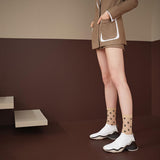 WOMEN'S FENDI Glossy white neoprene sneakers
