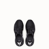 WOMEN'S FENDI Sneakers in glossy black neoprene