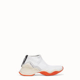 WOMEN'S FENDI High-tech, white jacquard sneakers