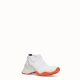 WOMEN'S FENDI High-tech, white jacquard sneakers