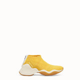 WOMEN'S FENDI High-tech yellow jacquard sneakers