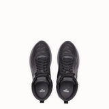 WOMEN'S FENDI SNEAKERS Black nappa leather high tops