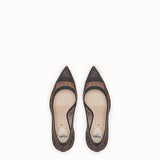 WOMEN'S FENDI Mesh and black leather pumps