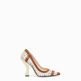 WOMEN'S FENDI PU and white leather pumps