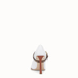 WOMEN'S FENDI PUMPS Mary Jane in glossy white neoprene