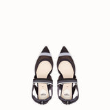 WOMEN'S FENDI SLINGBACKS Colibrì in black mesh