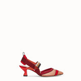 WOMEN'S FENDI SLINGBACKS Colibrì in red mesh