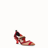 WOMEN'S FENDI SLINGBACKS Colibrì in red mesh