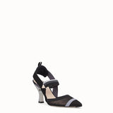 WOMEN'S FENDI SLINGBACKS Colibrì in black mesh