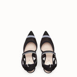 WOMEN'S FENDI SLINGBACKS Colibrì in black mesh