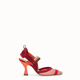 WOMEN'S FENDI SLINGBACKS Colibrì in red mesh