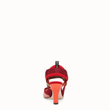 WOMEN'S FENDI SLINGBACKS Colibrì in red mesh