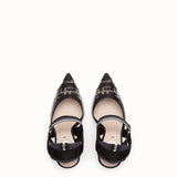 WOMEN'S FENDI Slingbacks in PU and black leather