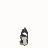WOMEN'S FENDI SLINGBACKS Colibrì in PU and black leather