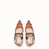 WOMEN'S FENDI SLINGBACKS Orange leather and PU Colibrì