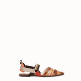 WOMEN'S FENDI SLINGBACKS Orange leather and PU Colibrì