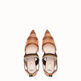 WOMEN'S FENDI SLINGBACKS Orange leather and PU Colibrì