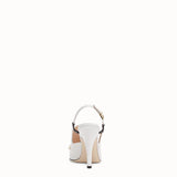WOMEN'S FENDI White nappa leather slingbacks