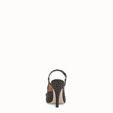 WOMEN'S FENDI Black nappa slingbacks