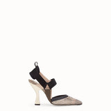 WOMEN'S FENDI SLINGBACKS Colibrì in beige mesh