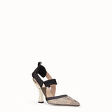 WOMEN'S FENDI SLINGBACKS Colibrì in beige mesh