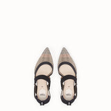 WOMEN'S FENDI SLINGBACKS Colibrì in beige mesh