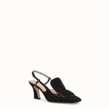WOMEN'S FENDI Black nubuck slingbacks