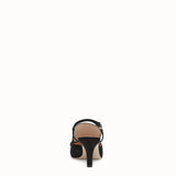 WOMEN'S FENDI Black nubuck slingbacks