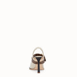 WOMEN'S FENDI Slingbacks in glossy gray neoprene