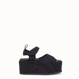 WOMEN'S FENDI FLATFORM Fendi Roma Amor fabric sandals