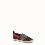 WOMEN'S FENDI ESPADRILLES Black canvas espadrilles
