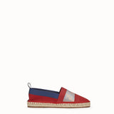 WOMEN'S FENDI ESPADRILLES Red canvas espadrilles