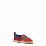 WOMEN'S FENDI ESPADRILLES Red canvas espadrilles