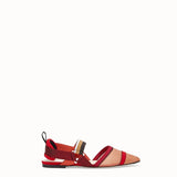 WOMEN'S FENDI SLINGBACKS Red mesh sabots