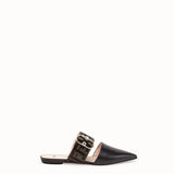 WOMEN'S FENDI SLINGBACKS Black leather slingbacks