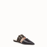 WOMEN'S FENDI SLINGBACKS Black leather slingbacks